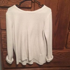 Split back knit sweater